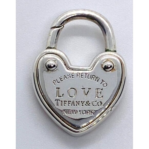 Tiffany & Co Sterling Silver 925 'Return To Tiffany LOVE Heart Padlock Pendant